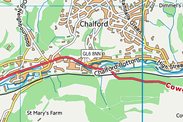 GL6 8NN map - OS VectorMap District (Ordnance Survey)