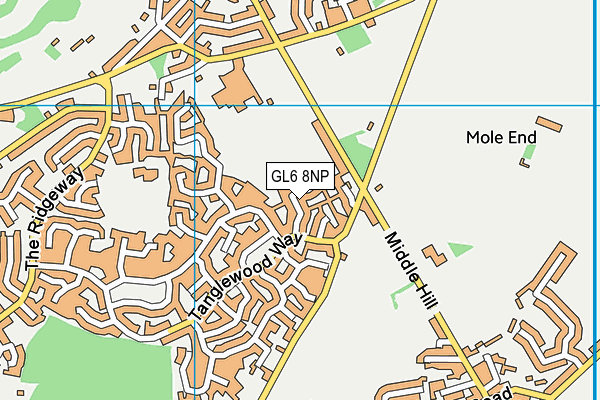 GL6 8NP map - OS VectorMap District (Ordnance Survey)