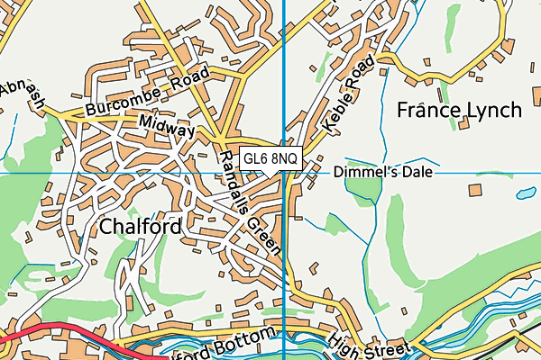 GL6 8NQ map - OS VectorMap District (Ordnance Survey)