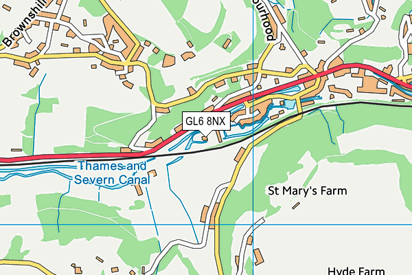 GL6 8NX map - OS VectorMap District (Ordnance Survey)