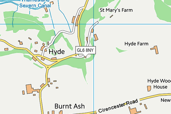GL6 8NY map - OS VectorMap District (Ordnance Survey)
