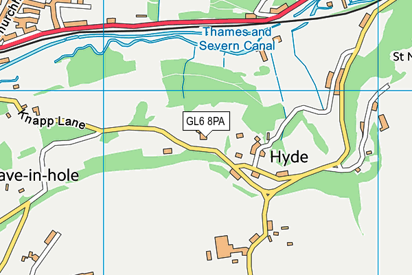 GL6 8PA map - OS VectorMap District (Ordnance Survey)