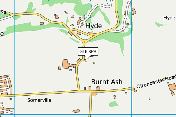 GL6 8PB map - OS VectorMap District (Ordnance Survey)
