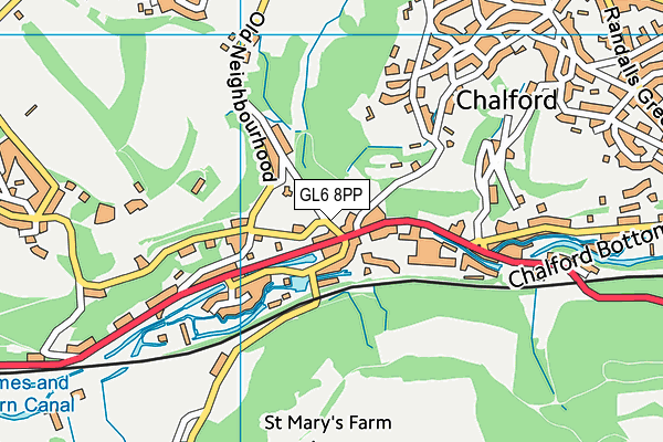 GL6 8PP map - OS VectorMap District (Ordnance Survey)