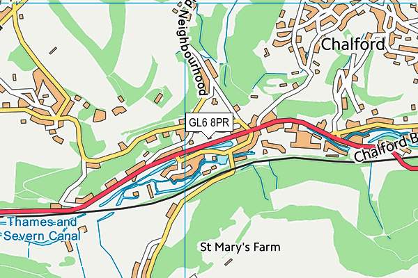 GL6 8PR map - OS VectorMap District (Ordnance Survey)