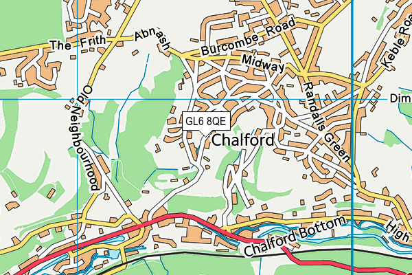 GL6 8QE map - OS VectorMap District (Ordnance Survey)