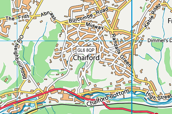 GL6 8QP map - OS VectorMap District (Ordnance Survey)