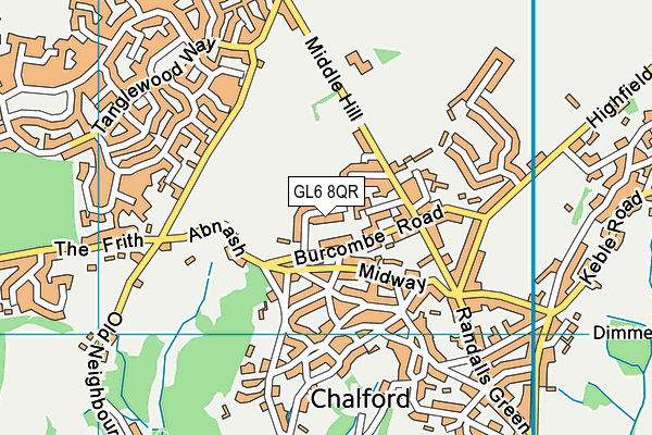 GL6 8QR map - OS VectorMap District (Ordnance Survey)