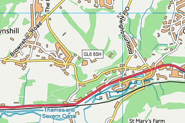 GL6 8SH map - OS VectorMap District (Ordnance Survey)
