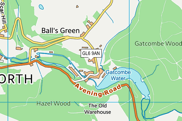 GL6 9AN map - OS VectorMap District (Ordnance Survey)