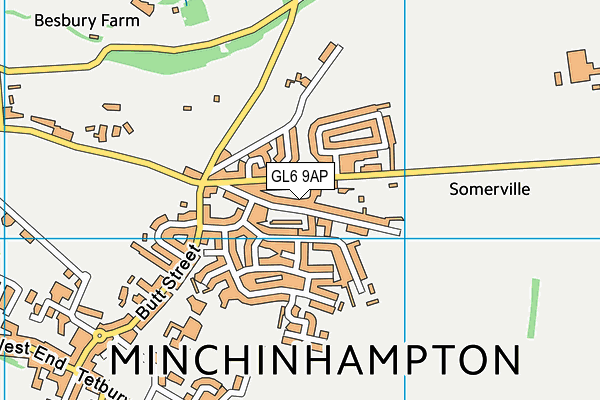 GL6 9AP map - OS VectorMap District (Ordnance Survey)