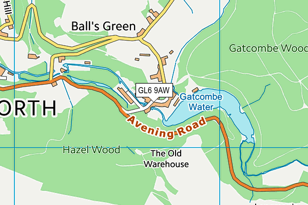 GL6 9AW map - OS VectorMap District (Ordnance Survey)