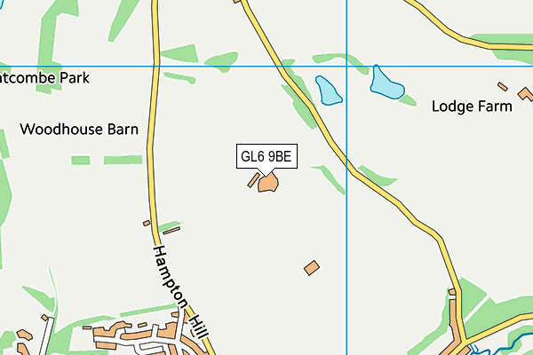 Minchinhampton Golf Club Ltd map (GL6 9BE) - OS VectorMap District (Ordnance Survey)