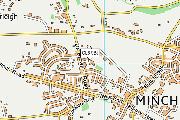 GL6 9BJ map - OS VectorMap District (Ordnance Survey)