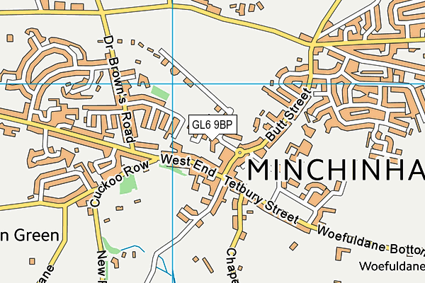 Minchinhampton C Of E Primary Academy map (GL6 9BP) - OS VectorMap District (Ordnance Survey)