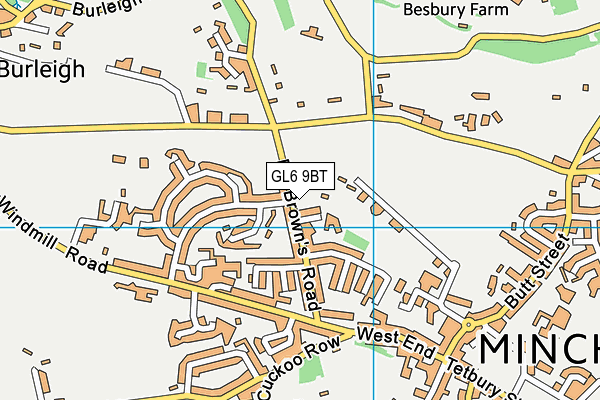 GL6 9BT map - OS VectorMap District (Ordnance Survey)