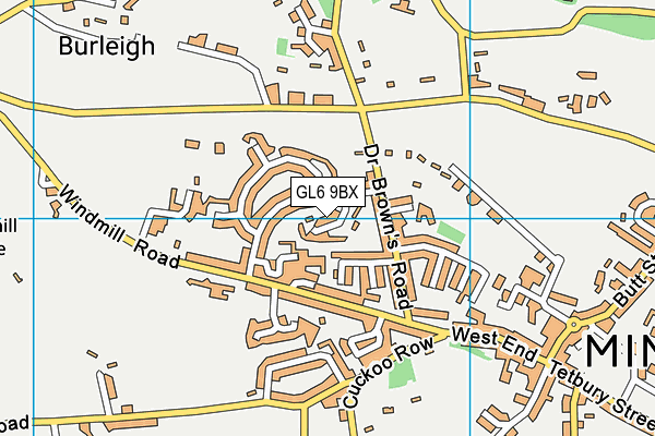 GL6 9BX map - OS VectorMap District (Ordnance Survey)