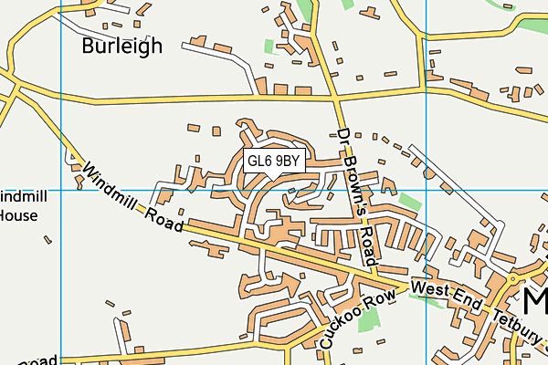 GL6 9BY map - OS VectorMap District (Ordnance Survey)
