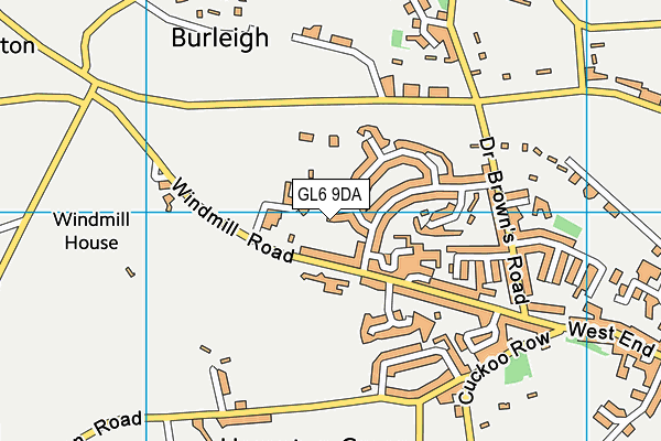 GL6 9DA map - OS VectorMap District (Ordnance Survey)