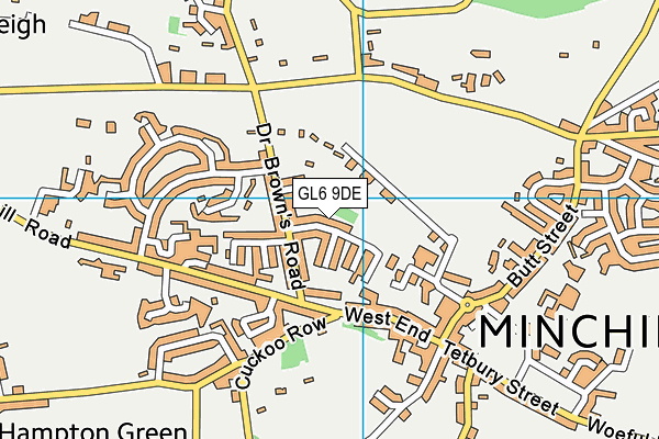 GL6 9DE map - OS VectorMap District (Ordnance Survey)