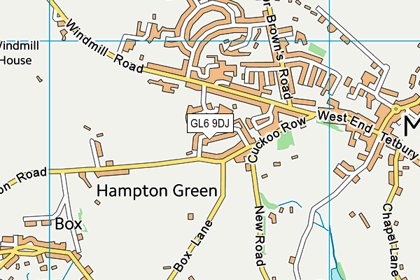 GL6 9DJ map - OS VectorMap District (Ordnance Survey)