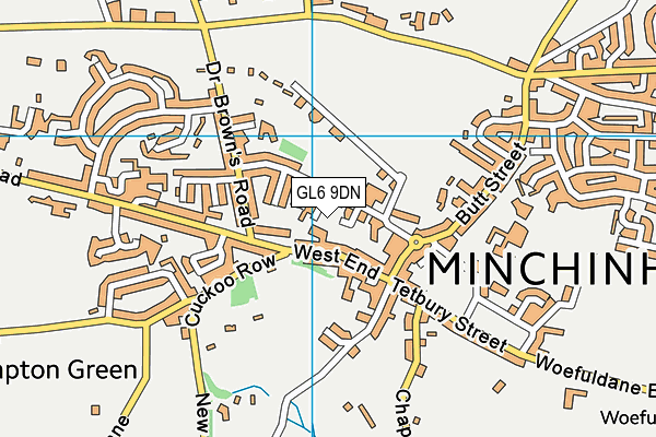 GL6 9DN map - OS VectorMap District (Ordnance Survey)