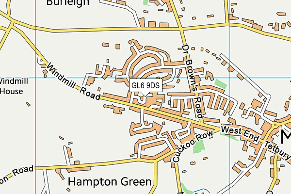GL6 9DS map - OS VectorMap District (Ordnance Survey)