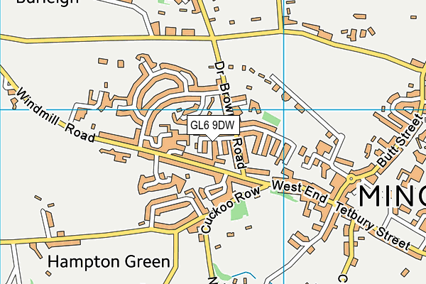 GL6 9DW map - OS VectorMap District (Ordnance Survey)