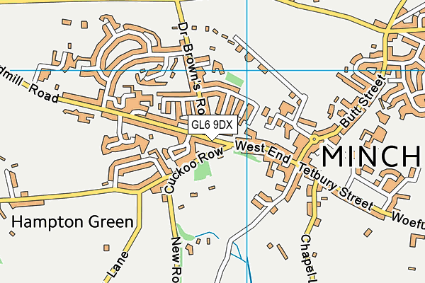 GL6 9DX map - OS VectorMap District (Ordnance Survey)