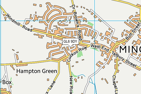 GL6 9DY map - OS VectorMap District (Ordnance Survey)