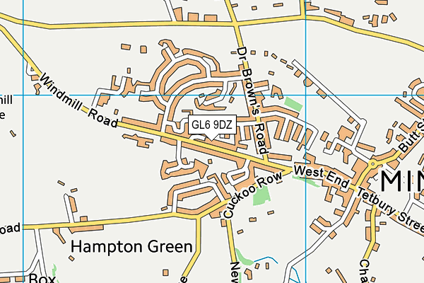 GL6 9DZ map - OS VectorMap District (Ordnance Survey)