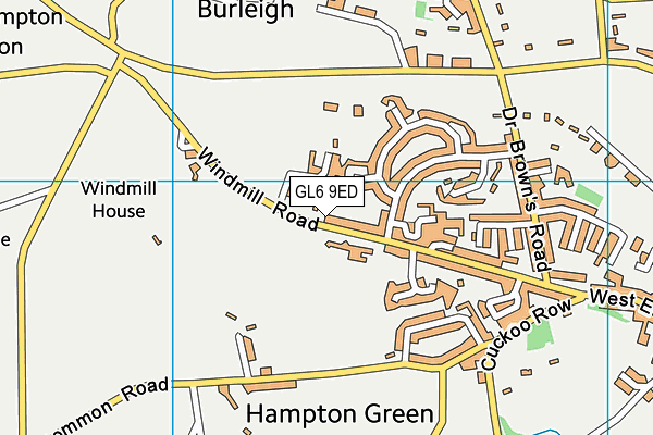 GL6 9ED map - OS VectorMap District (Ordnance Survey)