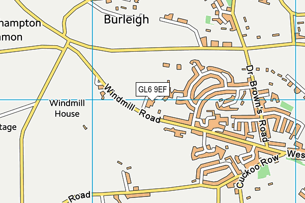 GL6 9EF map - OS VectorMap District (Ordnance Survey)