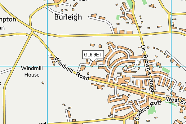 GL6 9ET map - OS VectorMap District (Ordnance Survey)