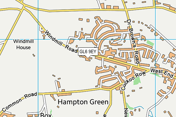 GL6 9EY map - OS VectorMap District (Ordnance Survey)