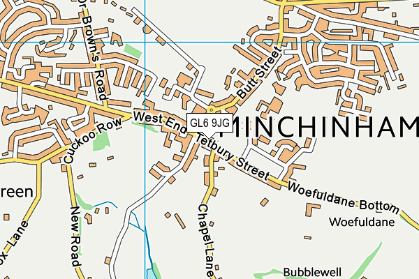 GL6 9JG map - OS VectorMap District (Ordnance Survey)