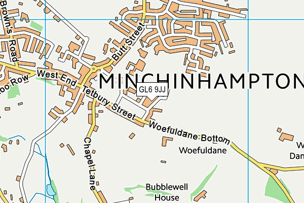 Minchinhampton Community Hub map (GL6 9JJ) - OS VectorMap District (Ordnance Survey)