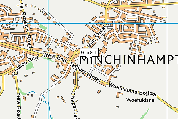 GL6 9JL map - OS VectorMap District (Ordnance Survey)