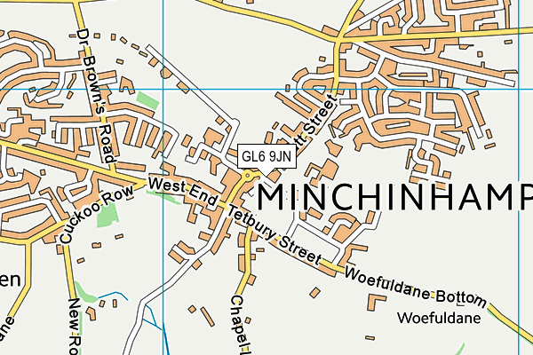 GL6 9JN map - OS VectorMap District (Ordnance Survey)