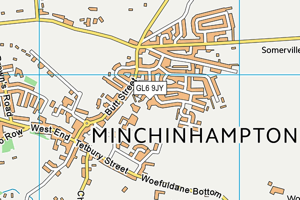 GL6 9JY map - OS VectorMap District (Ordnance Survey)