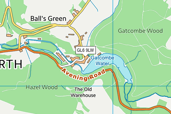 GL6 9LW map - OS VectorMap District (Ordnance Survey)