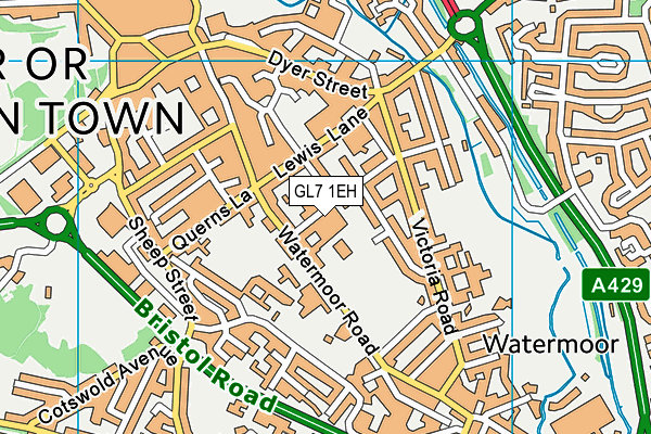 GL7 1EH map - OS VectorMap District (Ordnance Survey)