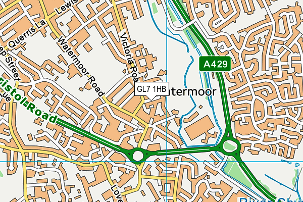 GL7 1HB map - OS VectorMap District (Ordnance Survey)