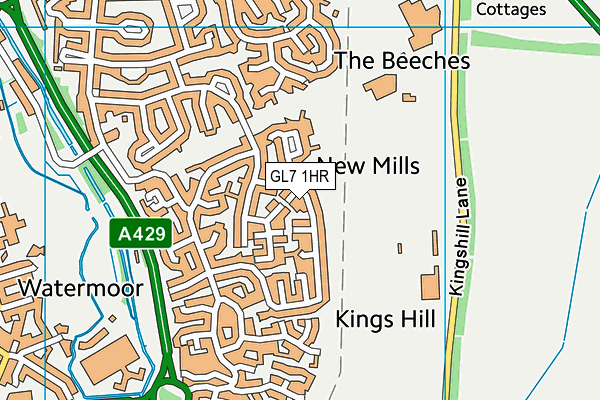 GL7 1HR map - OS VectorMap District (Ordnance Survey)