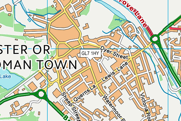 GL7 1HY map - OS VectorMap District (Ordnance Survey)