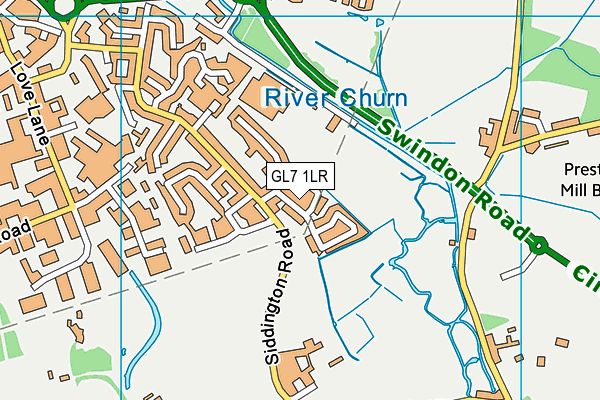 GL7 1LR map - OS VectorMap District (Ordnance Survey)