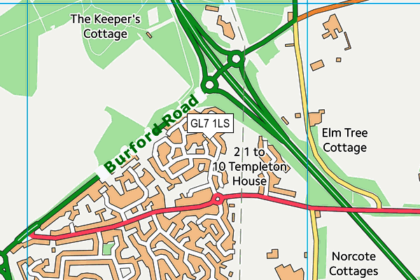 GL7 1LS map - OS VectorMap District (Ordnance Survey)