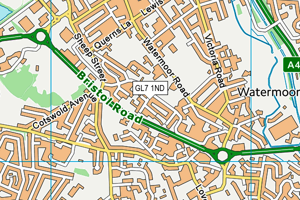 GL7 1ND map - OS VectorMap District (Ordnance Survey)