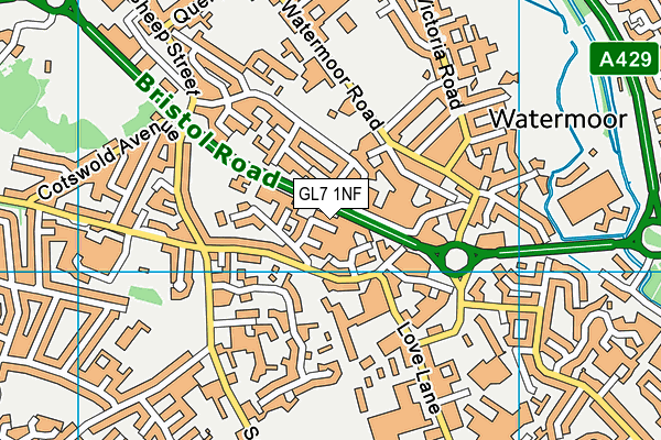 GL7 1NF map - OS VectorMap District (Ordnance Survey)