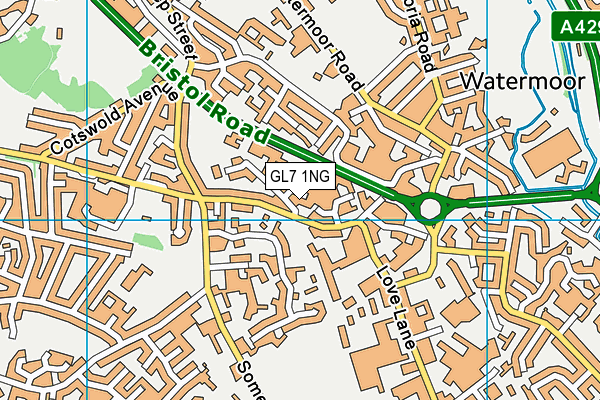 GL7 1NG map - OS VectorMap District (Ordnance Survey)